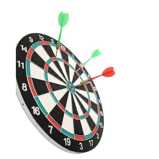 17 İnç Profesyonel Dart Tahtası Dayanıklı Yapı ve 4 Metal Dart Oku