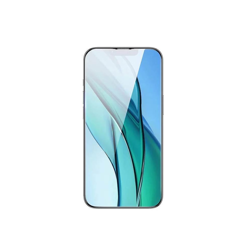 Baseus Crystal Serisi iPhone 15 Pro Full Koruma Tempered Cam Ekran Kor