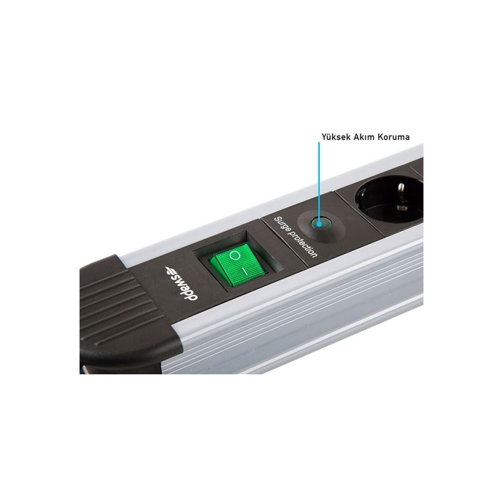 S-LINK Swapp SPGKS03 3 Soket Akım Korumalı Priz 1.5Mt Kablo 900 Joule 