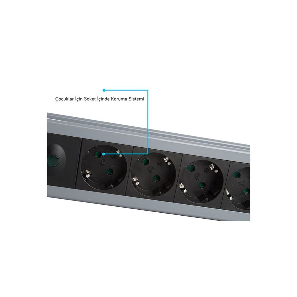 S-LINK Swapp SPGKS05 5 Soket Akım Korumalı Priz 1.5Mt Kablo 900 Joule 