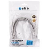 S-LINK SL-CAT602 CAT6 Patch 2Mt Kablo (Gri)