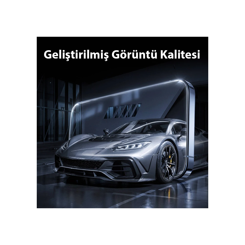 Baseus Crystalline iPhone 15 için Parlama Önleyici Tempered Cam Ekran 
