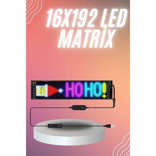 Matrix Led Cama Yapışan Telefon Kontrollü Panel Dijital Ekran Kumandal