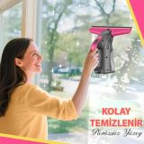 Ezere ClearView Şarjlı Cam Temizleyici Silme Makinesi Mikrofiber Başlı