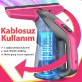 Ezere ClearView Şarjlı Cam Temizleyici Silme Makinesi Mikrofiber Başlı