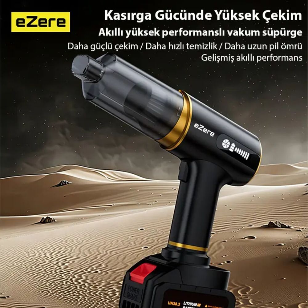 EZERE ST-6609C 20000pa Güçlü Dijital Göstergeli Vakumlu Kablosuz Üflem