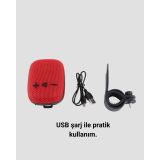 USB TF Kart ve FM Radyolu Bluetooth Hoparlör 5W