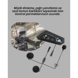 BT22 Kask Bluetooth Kulaklık Su Geçirmez Motosiklet İletişim Sistemi