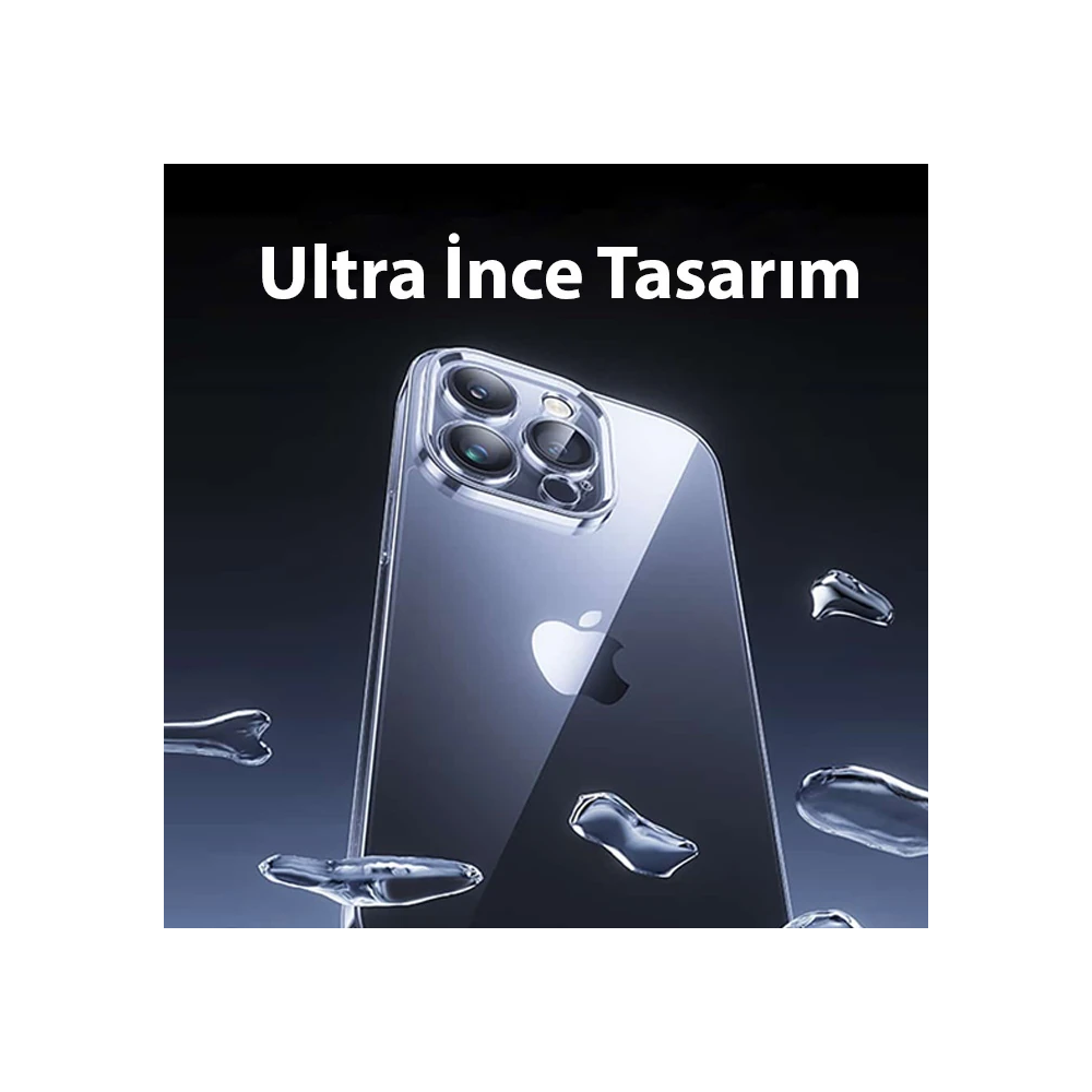 Baseus iPhone 15 Schott Serisi Şeffaf Silikon Kılıf + Tempered Ekran K