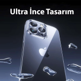 Baseus iPhone 15 Schott Serisi Şeffaf Silikon Kılıf + Tempered Ekran K