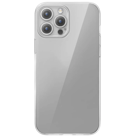 Baseus iPhone 15 Pro Schott Serisi Şeffaf Silikon Kılıf + Tempered Ekr