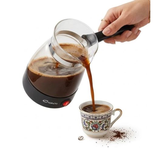 Cam Kahve Makinesi 650W 0.5 Litre 5 Fincan Kapasiteli Elektrikli Türk 