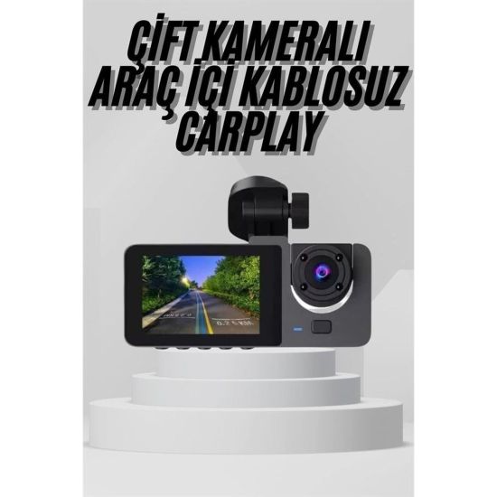 Üç Kameralı 1080p Full HD Araç İçi Kamera – G-Sensörlü ve Gece Görüşlü