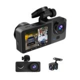 Yol Kayıt Araç Kamerası HD DVR 3 Kameralı 2.0in Ekranlı Ön İç Arka