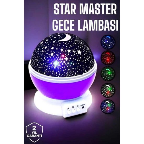 Mavi ve Mor Işıklı Projeksiyon Lambası