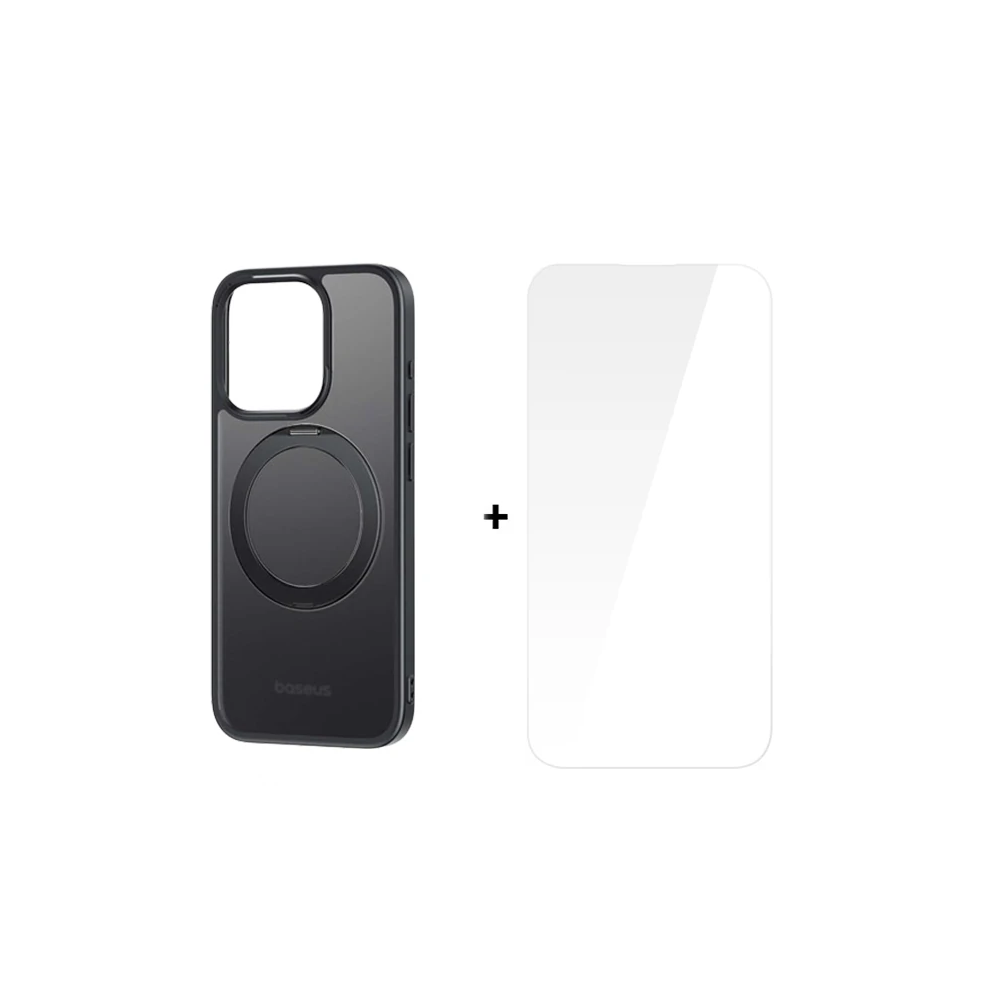 Baseus iPhone 15 Pro SkyRing Serisi Standlı Magsafe Manyetik Kılıf + T