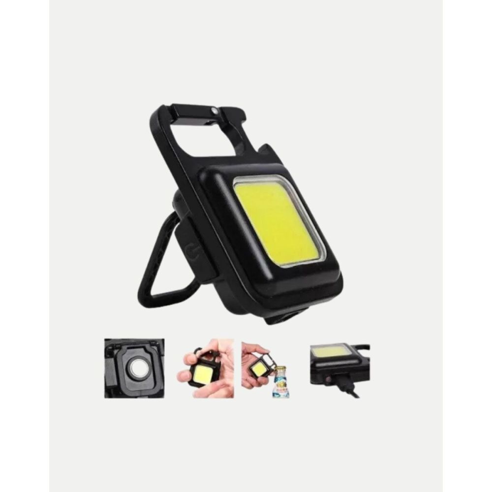 Şarjlı COB LED Anahtarlık Fener – 4 Modlu Manyetik ve Katlanabilir Sta