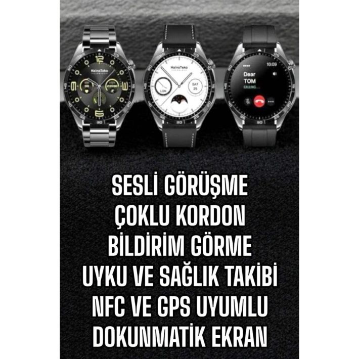 Akıllı Saat Titreşimli Amoled Ekran Uyku ve Sağlık Takibi Sesli Görüşm