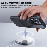 Baseus iPhone 15 Pro SkyRing Serisi Standlı Magsafe Manyetik Kılıf + T