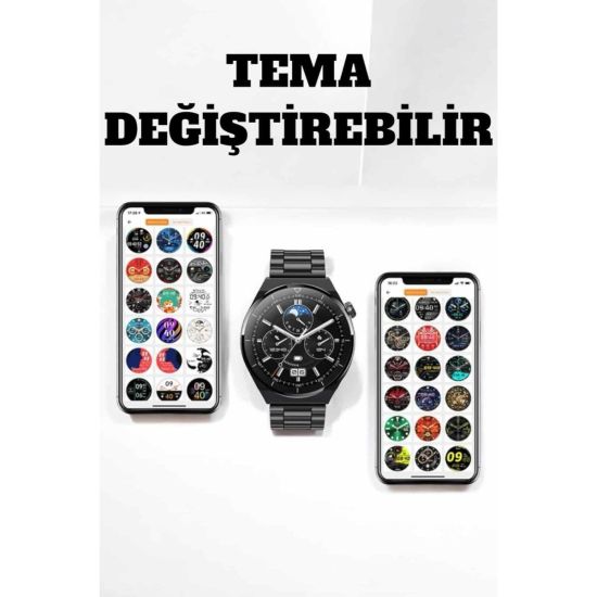 Akıllı Saat Arama Cevaplayan Titreşim Özelliğiyle Bildirim Görebilen