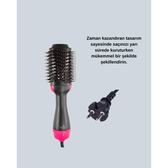 Kurutmalı Saç Şekillendirici Fönlü Fırça 1200 Watt Güç
