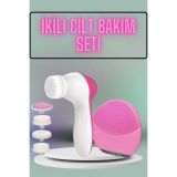 İkili Cilt Bakım Seti 5 Başlıklı Yüz Temizleme ve Masaj Aleti Canlandı