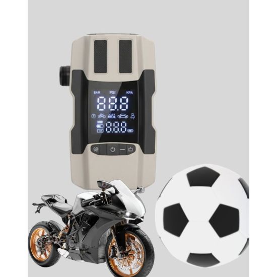 12.000 mAh Akü Takviye Powerbank Dahili Hava Dijital Ekranlı