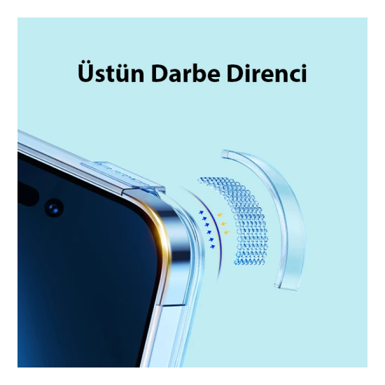Baseus iPhone 15 Pro Crystal Serisi Manyetik Magsafe Silikon Kılıf + T