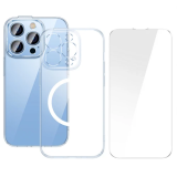 Baseus iPhone 15 Pro Max Crystal Serisi Manyetik Magsafe Silikon Kılıf