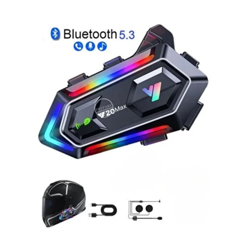 IPX6 Su Geçirmez Intercom 1000m Bağlantı 1000mAh Batarya RGB Işıklı