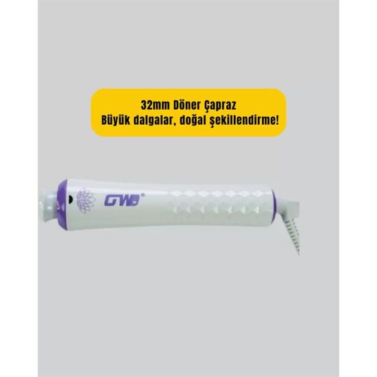 GW 32mm Döner Başlıklı Saç Kıvırma Makinesi – Her An Her Yerde Profesy