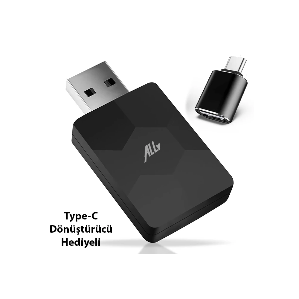 ALLY Kablosuz Car Play Adaptörü Apple Ve Android Cihazlar Için Wireles
