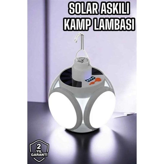 360 Derece Katlanabilir Solar LED Aydınlatma Çadır Lambası