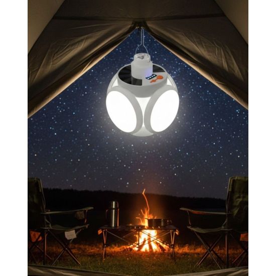360 Derece Katlanabilir Solar LED Aydınlatma Çadır Lambası