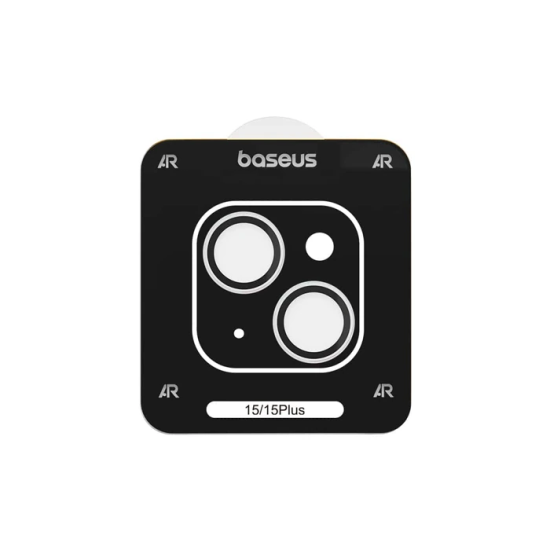 Baseus iPhone 15/15 Plus için Sapphire Serisi HD Cam Kamera Koruyucu