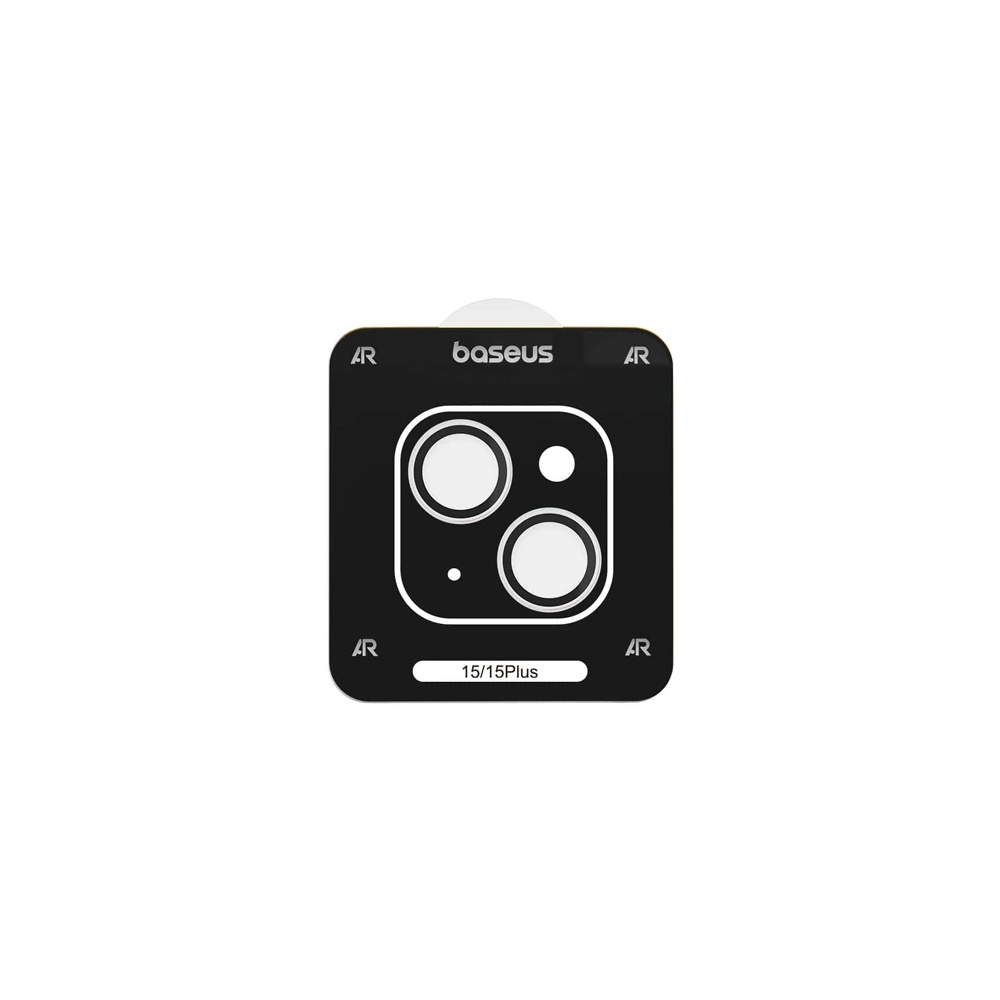 Baseus iPhone 15/15 Plus için Sapphire Serisi HD Cam Kamera Koruyucu