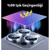 Baseus iPhone 15/15 Plus için Sapphire Serisi HD Cam Kamera Koruyucu