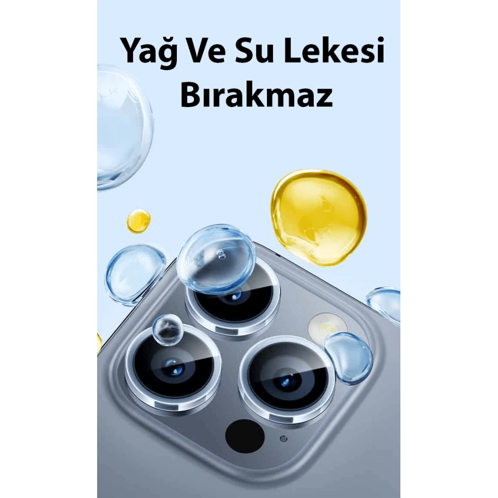 Baseus iPhone 15/15 Plus için Sapphire Serisi HD Cam Kamera Koruyucu