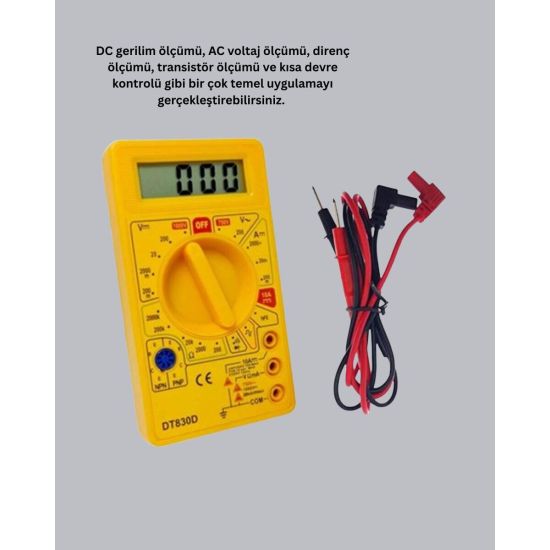 Profesyonel Dijital Multimetre Volt Amper Direnç Ölçümü