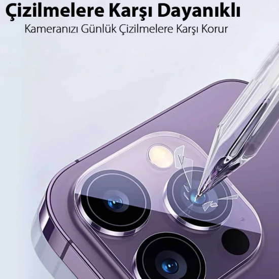 Baseus iPhone 15/15 Plus için Crystal Serisi HD Cam Kamera Koruyucu 2 