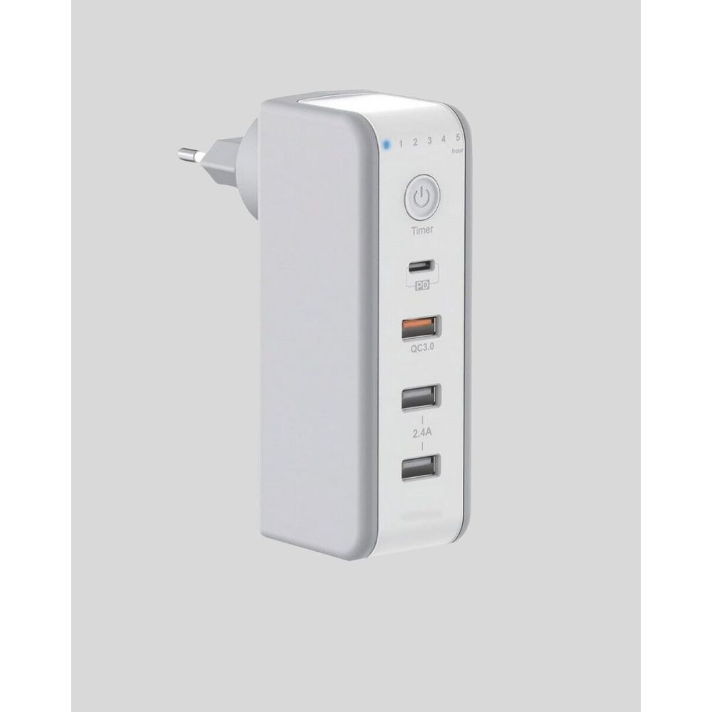 Hızlı Şarj Destekli Zaman Ayarlı USB Şarj Adaptörü