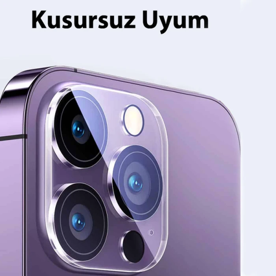 Baseus iPhone 15 Pro/15 Pro Max için Crystal Serisi HD Cam Kamera Koru