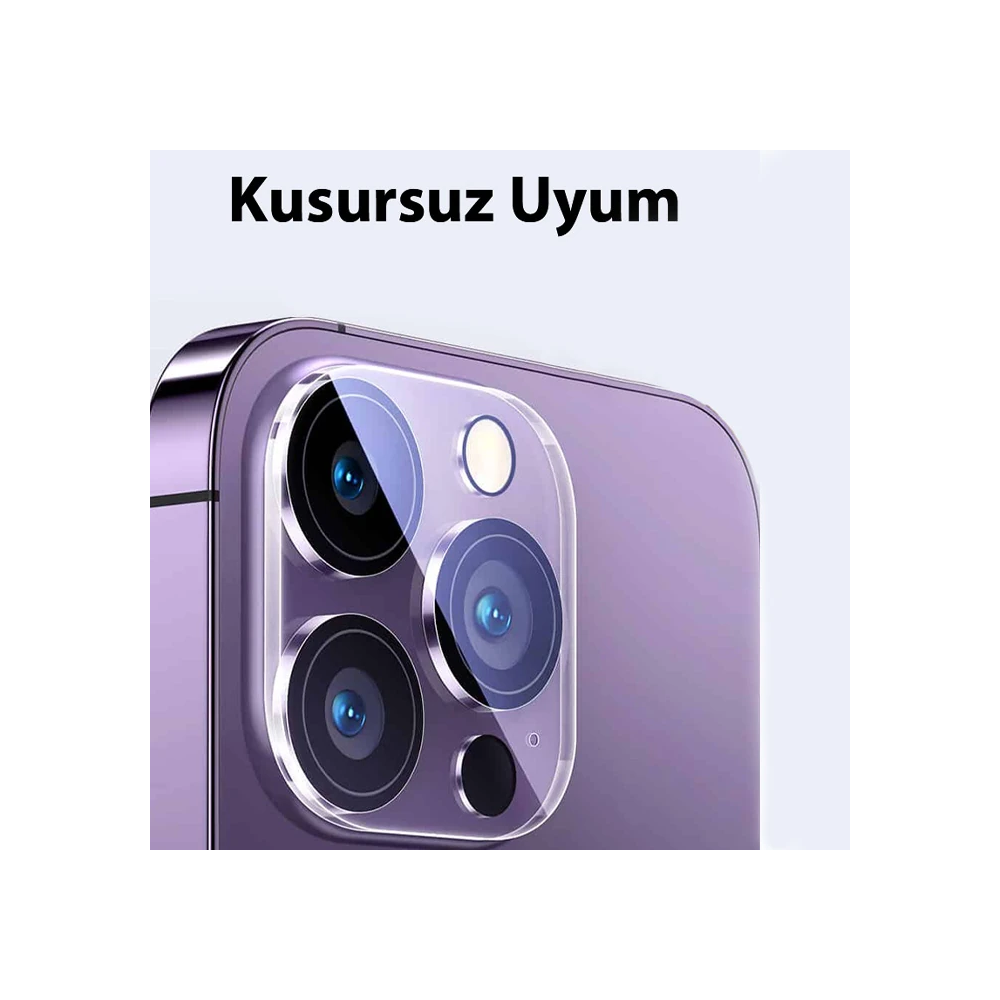 Baseus iPhone 15 Pro/15 Pro Max için Crystal Serisi HD Cam Kamera Koru