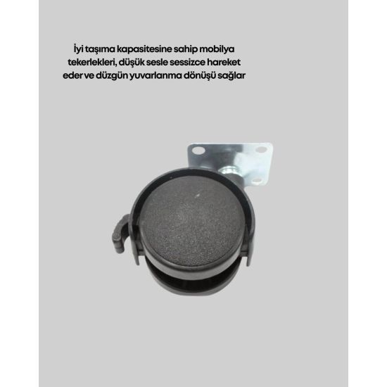 4 cm Kilitsiz Masa Ayağı Tekli Sessiz ve Akıcı Hareket