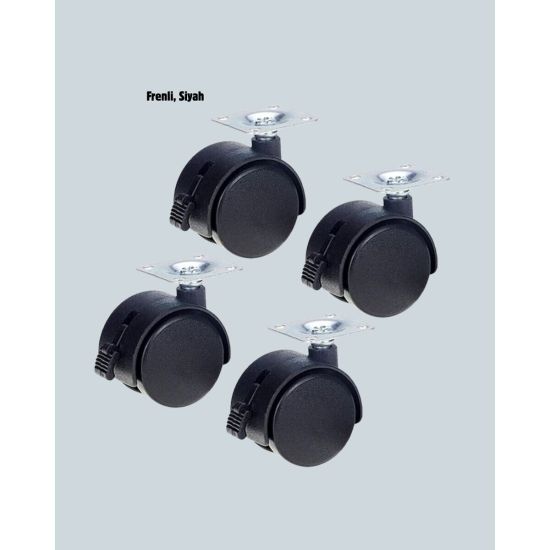 Kilitli 4 cm Tekerlek Ayak 4’lü Set Zemin Koruyucu