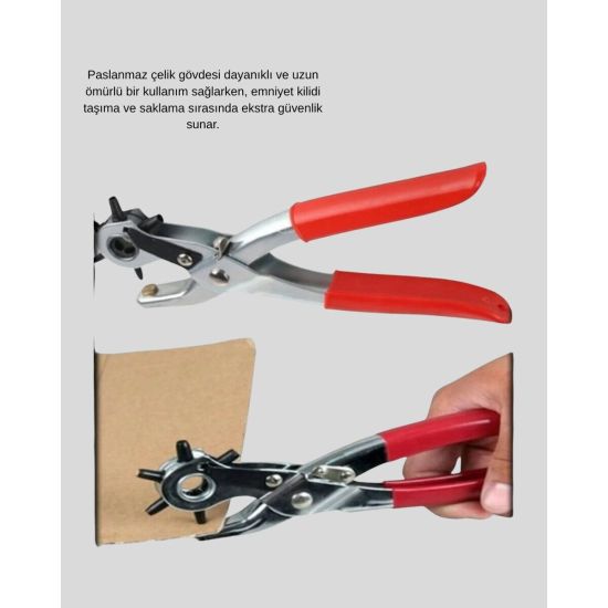 Çok Fonksiyonlu Delik Açma Pensesi 2mm–4.5mm Ayarlı Metal Gövdeli
