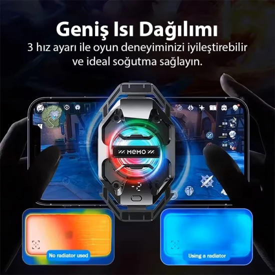 MEMO DL20 AI Yarı İletken Dondurucu Arka Klipsli Soğutma Radyatörü IPh