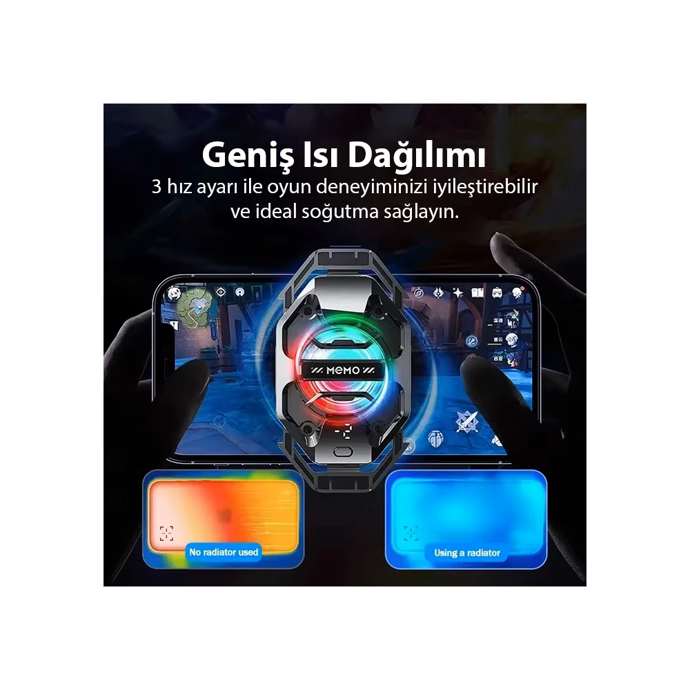 MEMO DL20 AI Yarı İletken Dondurucu Arka Klipsli Soğutma Radyatörü IPh
