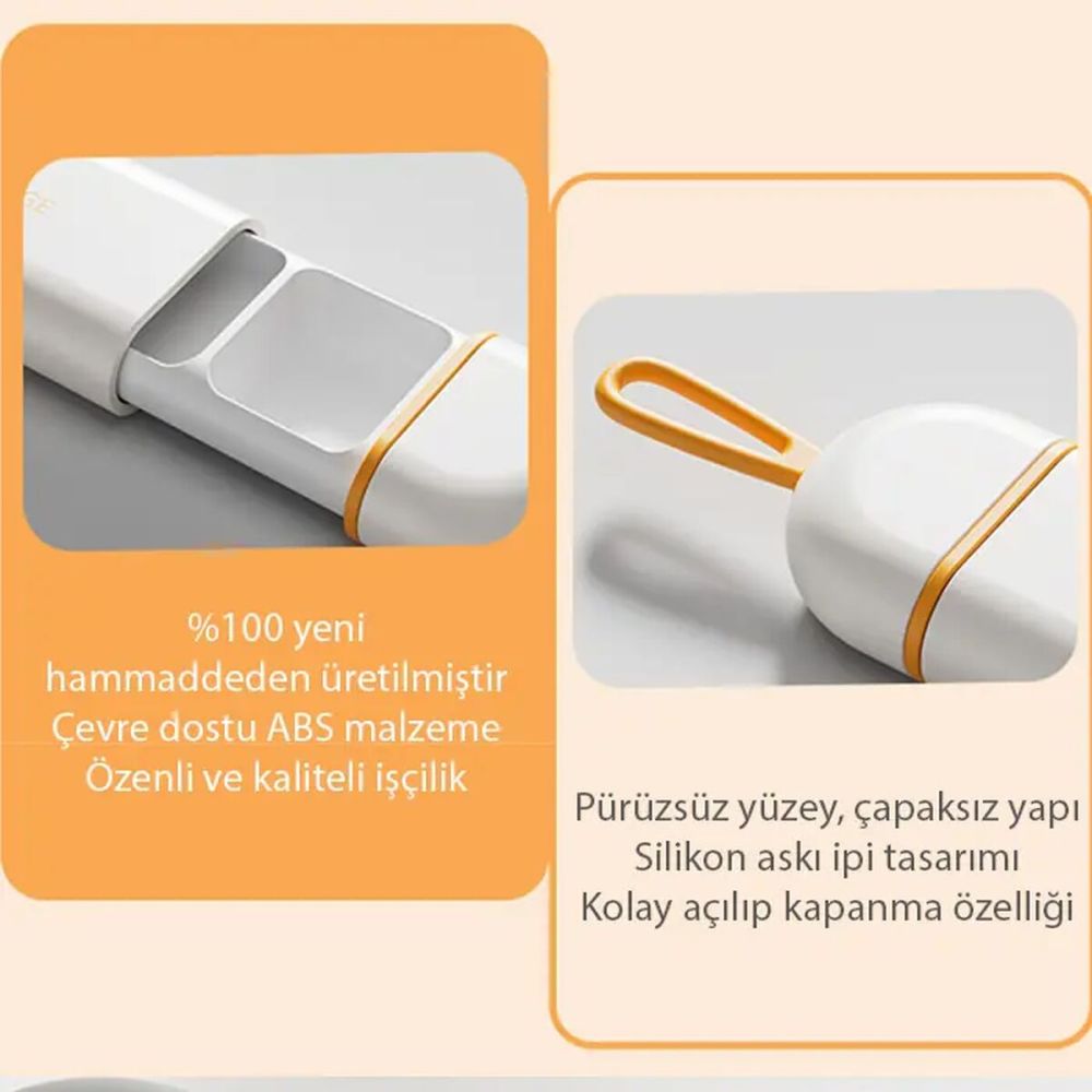 EZERE Taşınabilir 3 Bölmeli Nem Geçirmez Mini Hapİlaç Saklama Kutusu -