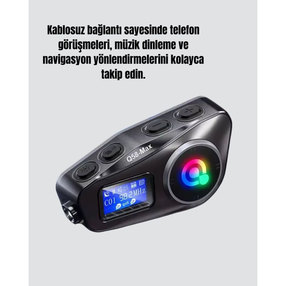 Su Geçirmez Bluetooth 5.3 Kask Kulaklığı 1000mAh Bataryalı
